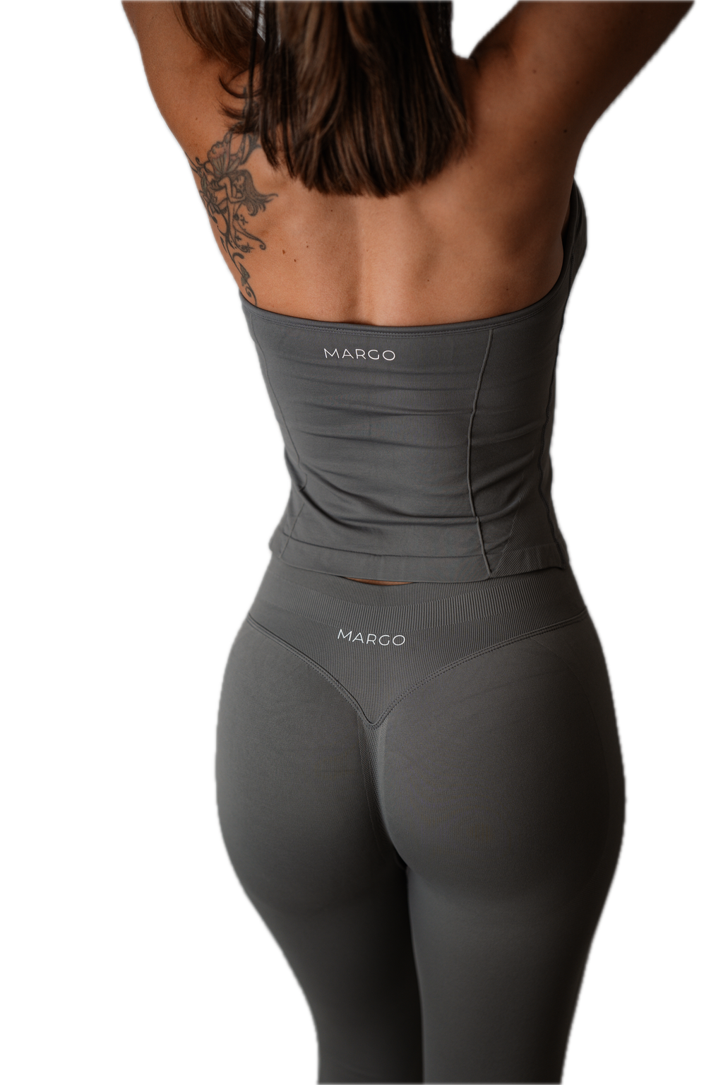 Top AURA gris plomo / negro